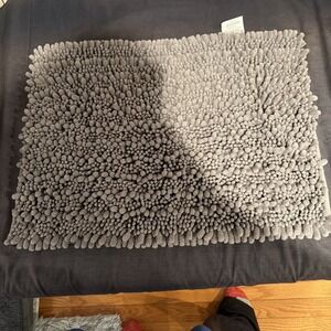 Yimobra Bathroom Rug Mat 24 x 17, Soft and Absorbent Water Non Slip Gray